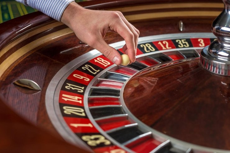 Tampilan roda Lightning Roulette dengan pengganda aktif